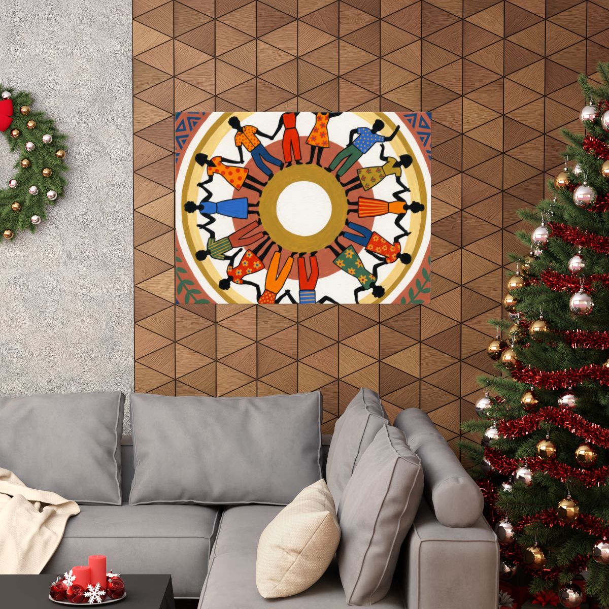 Matte Horizontal Poster - Unity Mandala Folk Art (10×8 &......
