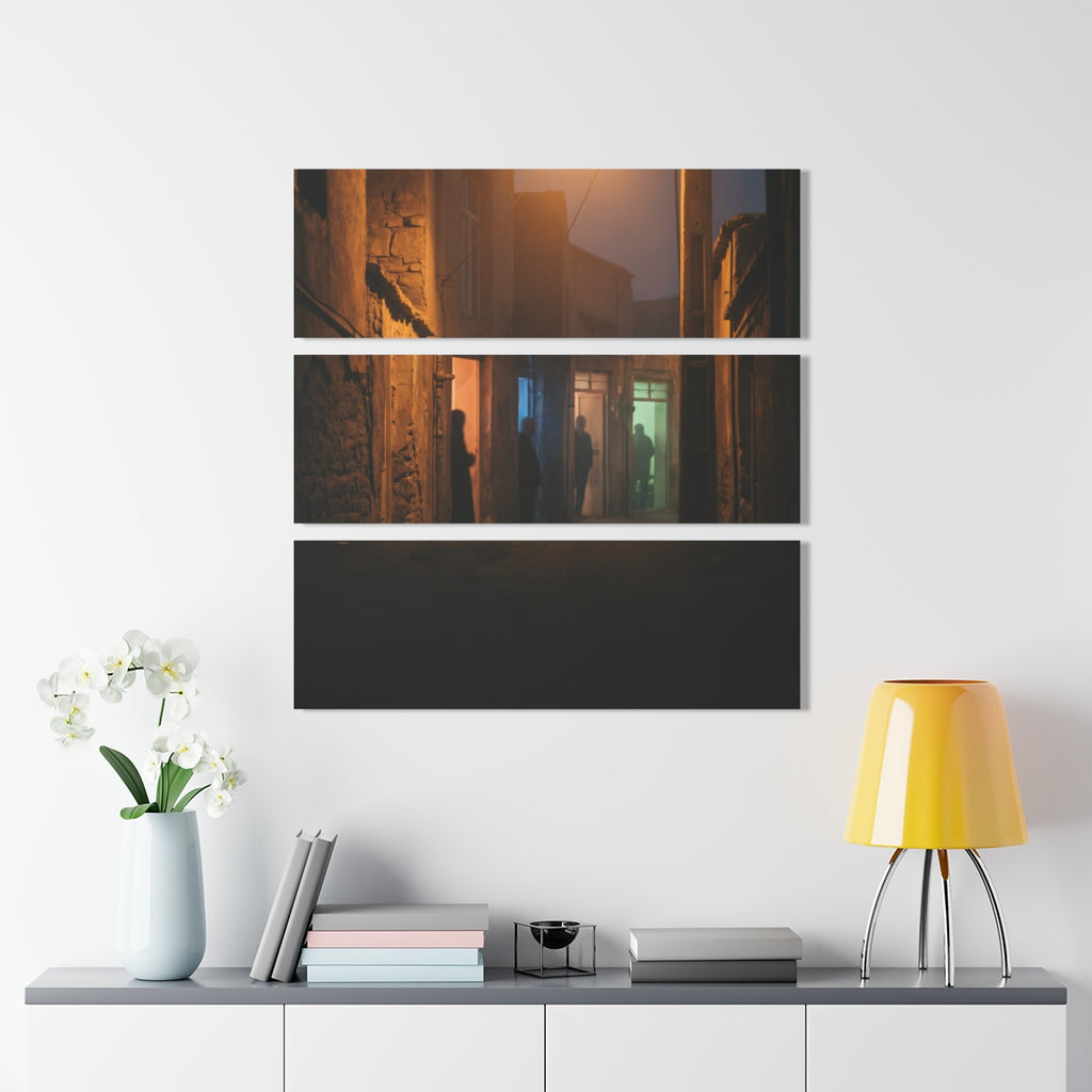 Acrylic Prints Triptych - Midnight Shadows — Landscape |...
