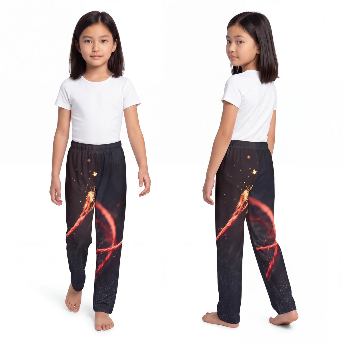 Pantaloni da casa per bambini con cordone brillante