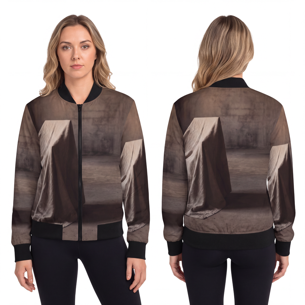 Women's Bomber Jacket - Draped Silence Still Life Art... |...