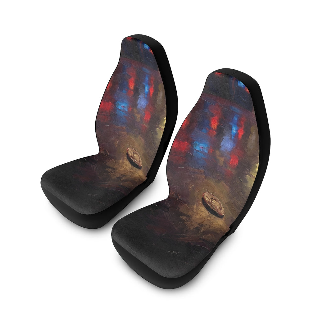 Polyester Car Seat Covers Nocturnal City Rain