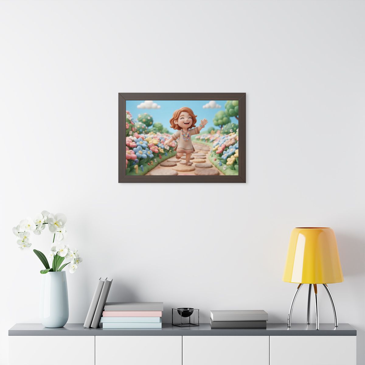 Framed Horizontal Poster - Wide Meadow — Walnut (14×11... |...