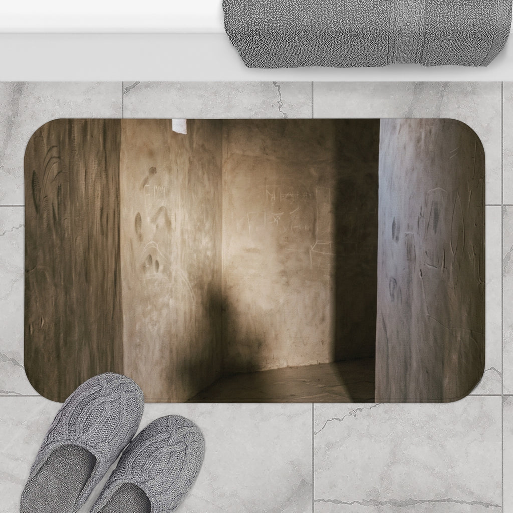 Bath Mat - Shadows of the Citadel moody architectural print...