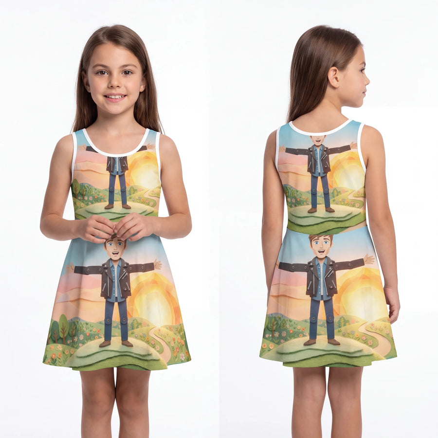 Girls' Sleeveless Sundress - Sunny Meadow