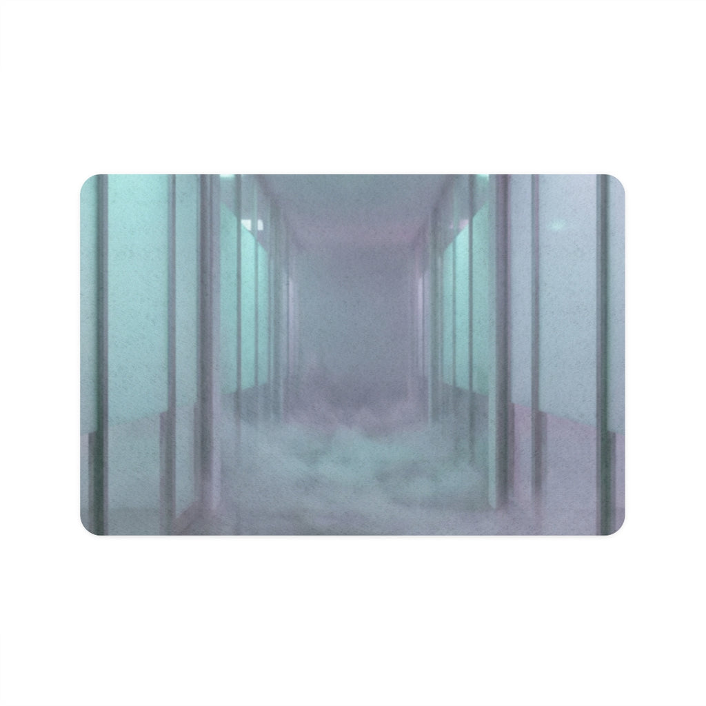 Pet Food Mat - Liminal Corridor Fog Art Print | Echovira...