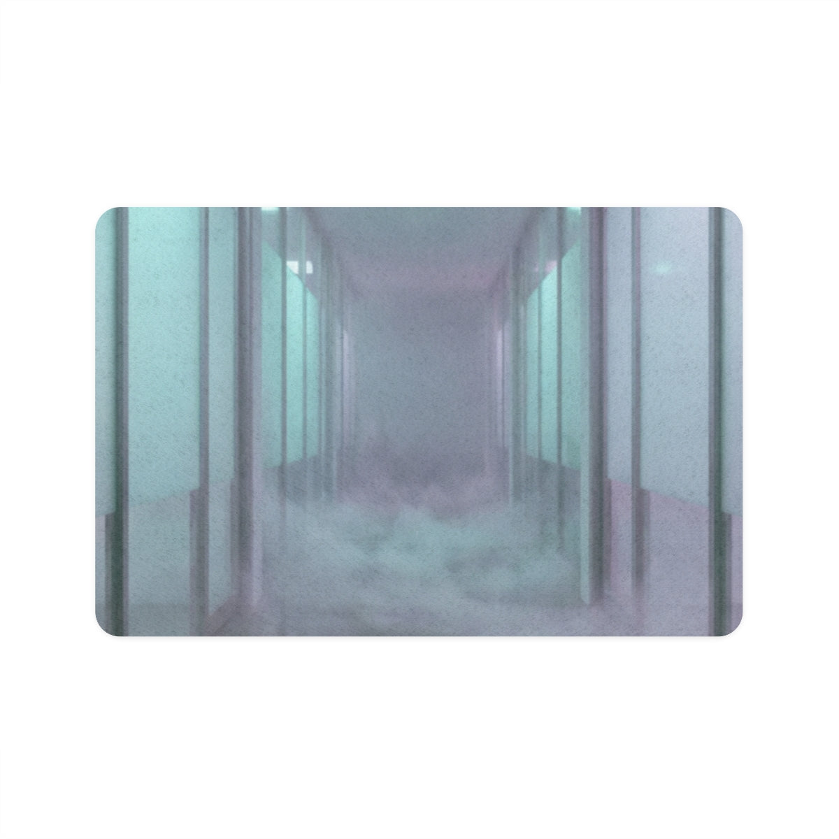 Pet Food Mat - Liminal Corridor Fog Art Print | Echovira...
