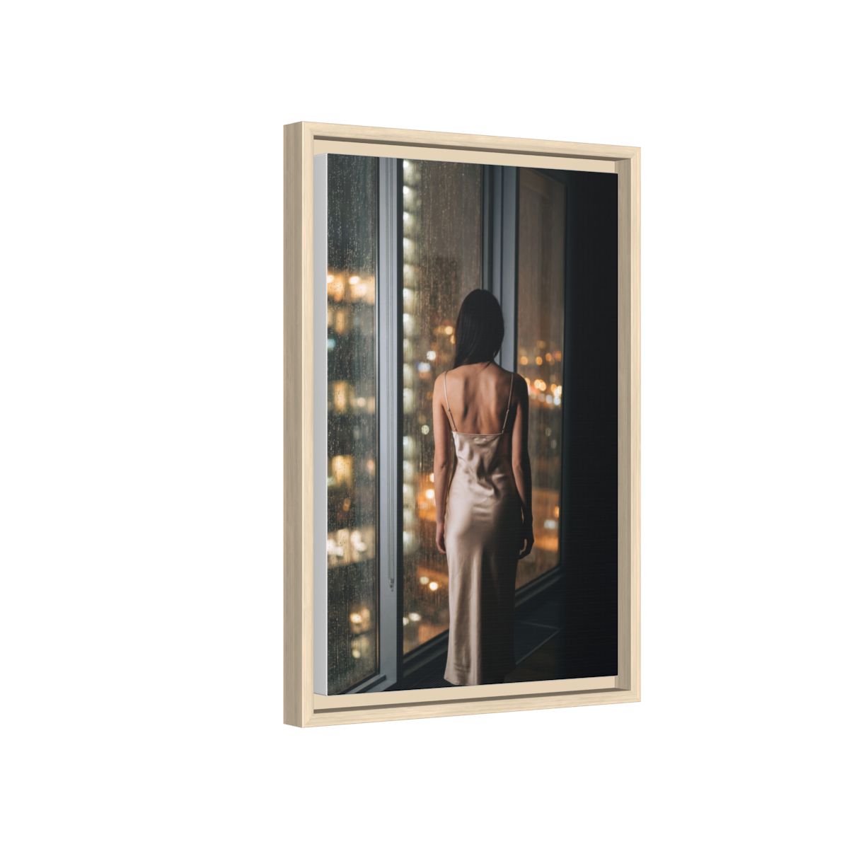 Framed Matte Canvas - Cinematic Nights — Natural / 1.25"