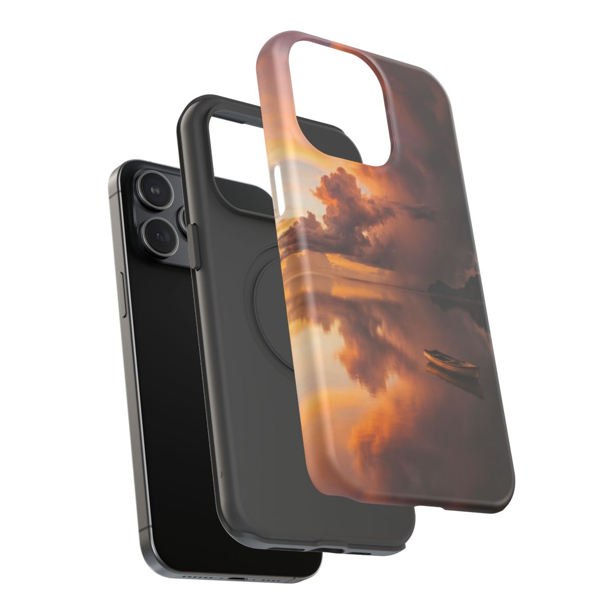 Impact-Resistant Apple iPhone Cases - Serene Tempest Sunset Lake | iPhone 17 Pro Max, 17 Pro, 17 Air & More