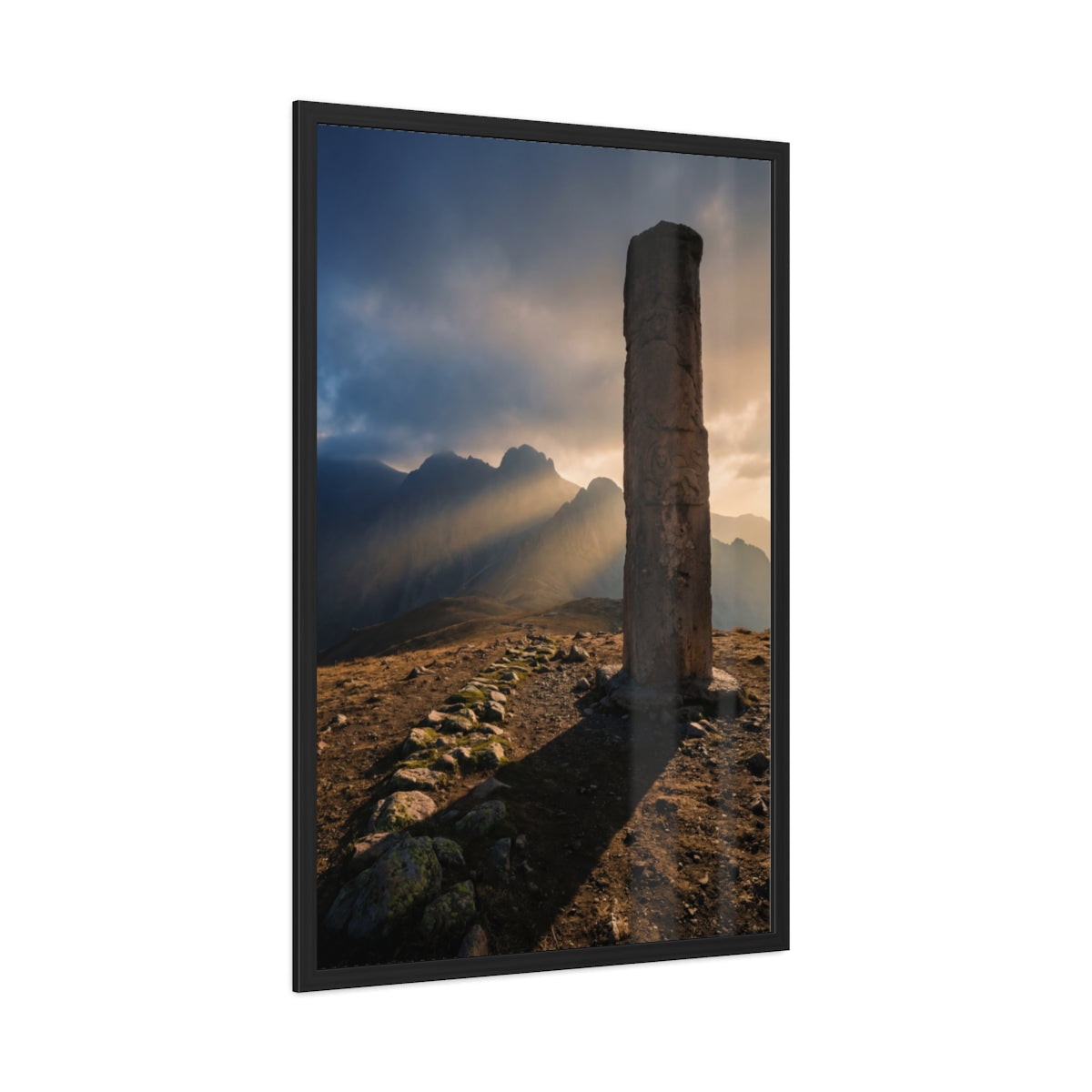 Framed Poster - Ancient Lion & Sun