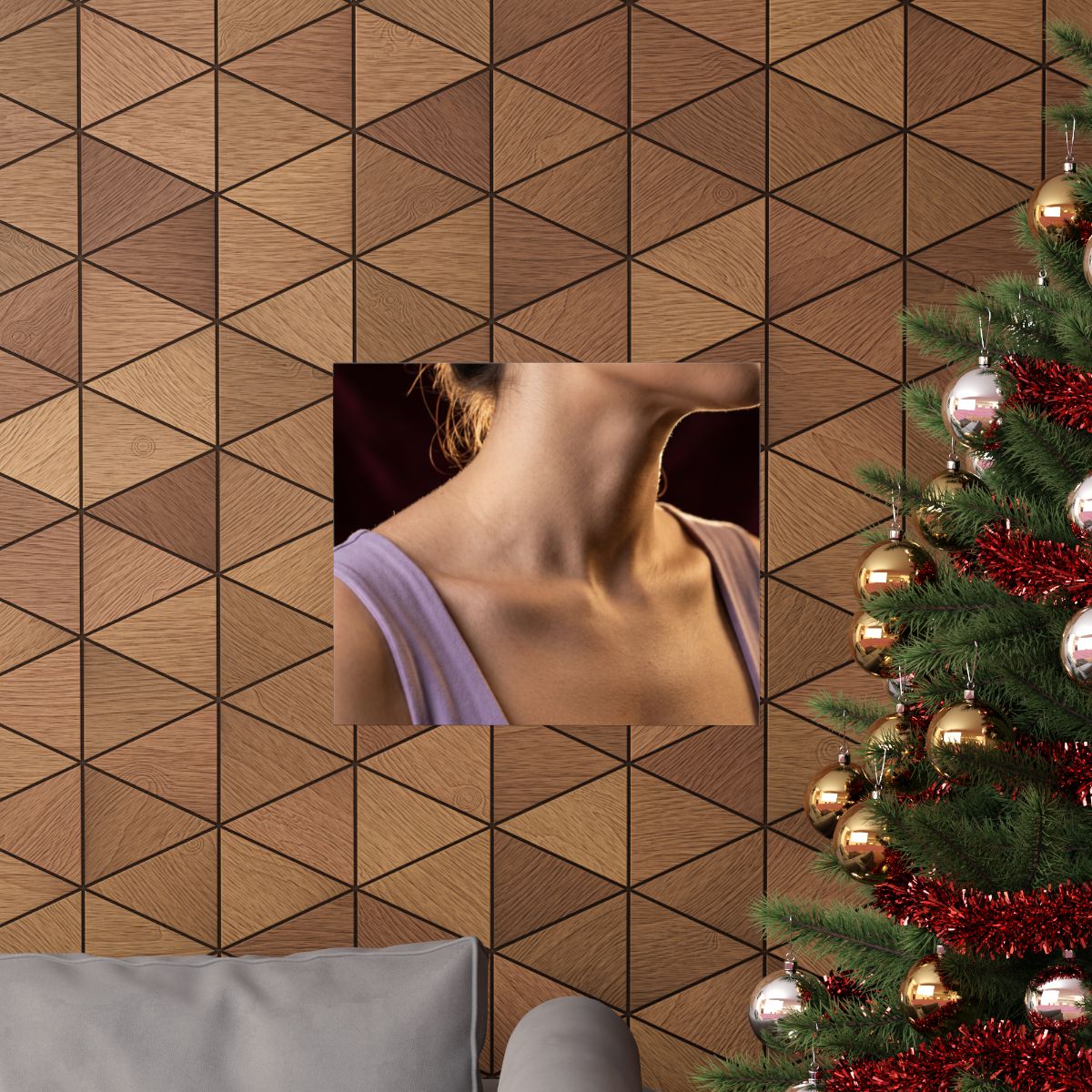 Matte Horizontal Posters - Golden Contour Minimalist... |...