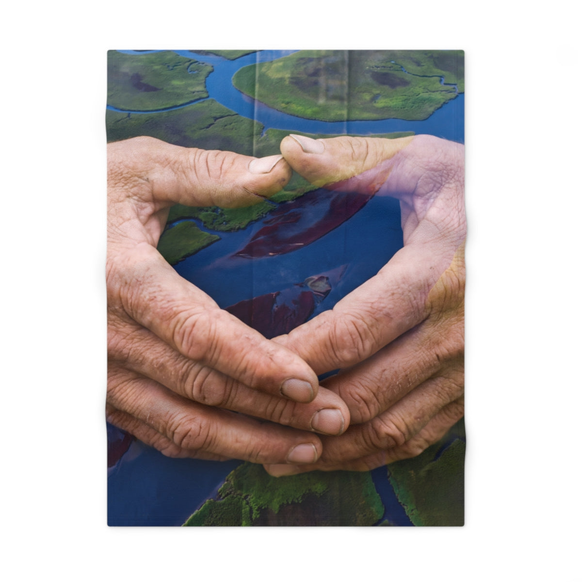 Earth Guardian Hands Soft Fleece Baby Blanket