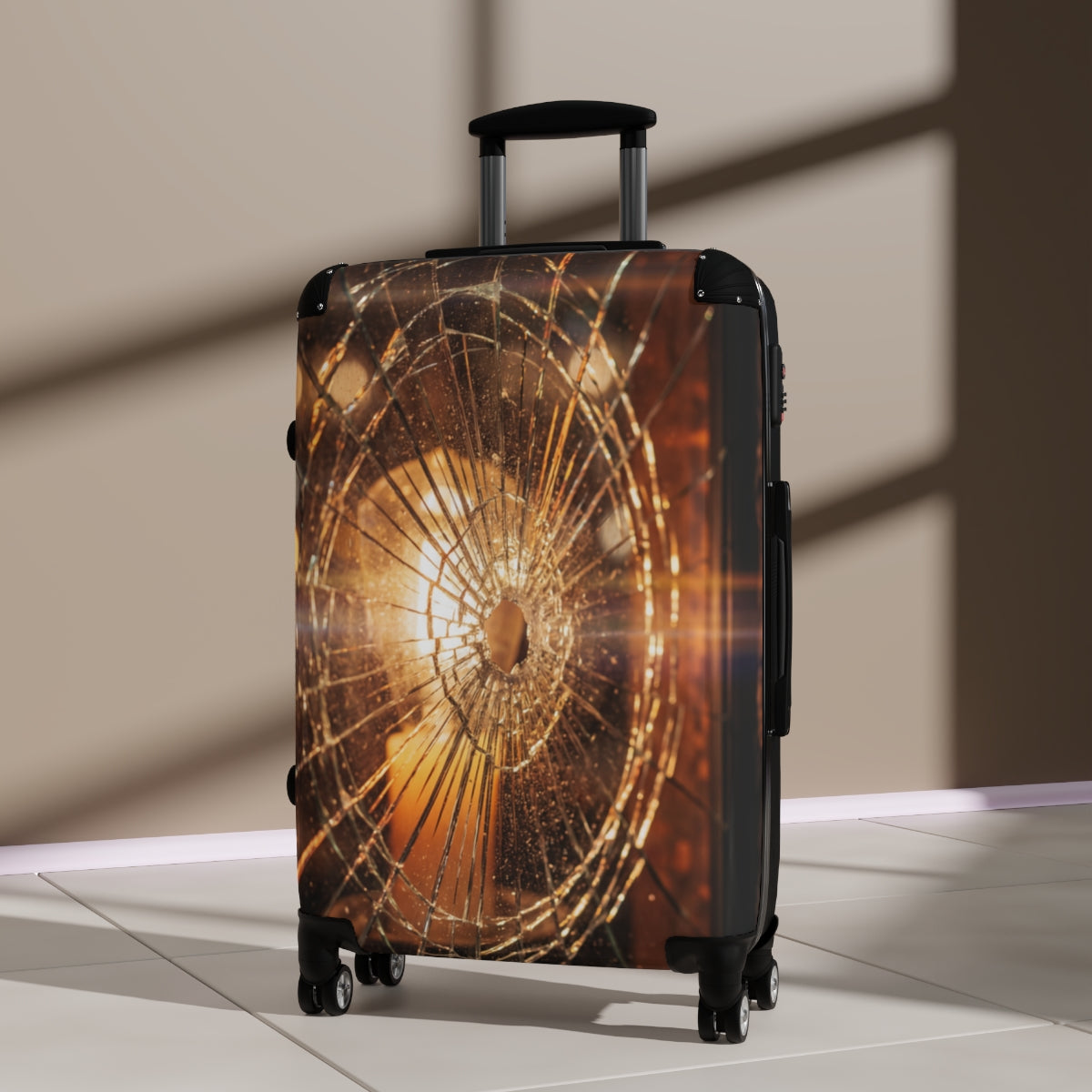 Suitcase - Golden Fracture Hard Shell | Echovira Gallery