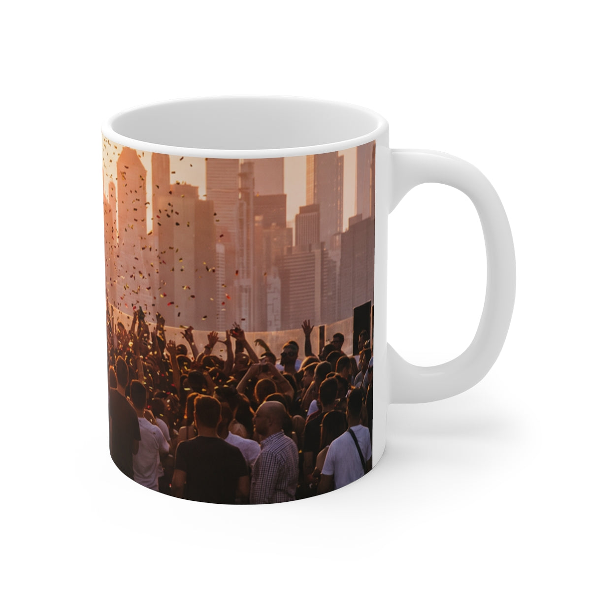 11oz White Mug - City Lights Festival | Echovira Gallery