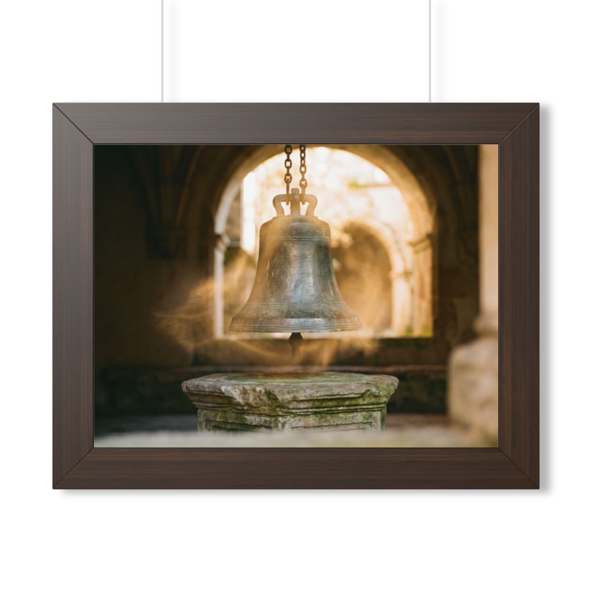 Framed Horizontal Poster - Cloister Bell — Walnut (14×11......