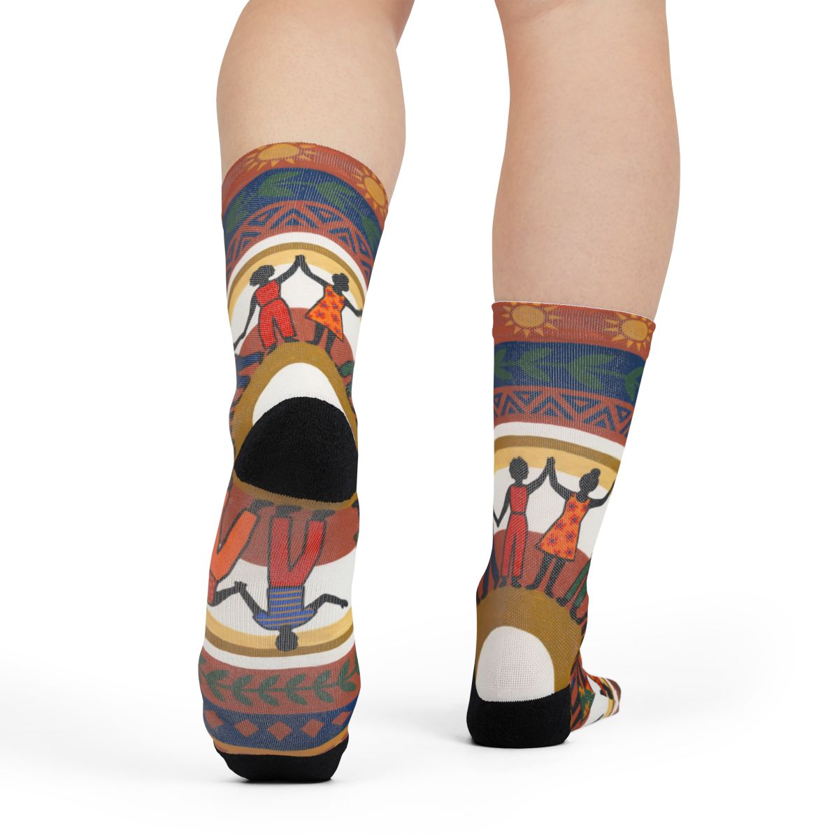 Sublimation Crew Socks - Unity Mandala Folk Art | Echovira...