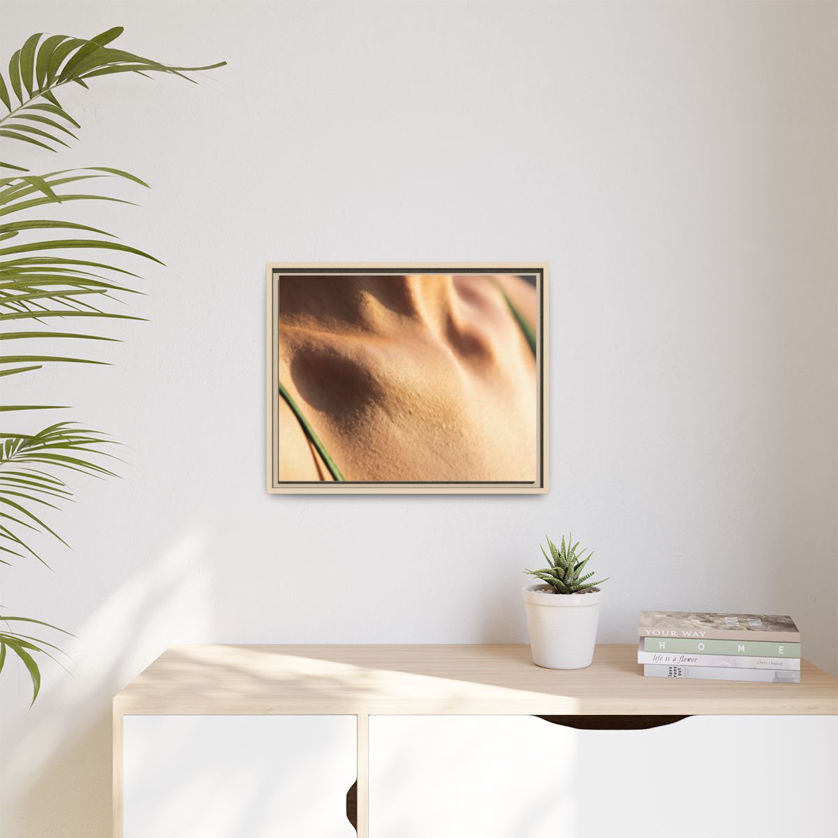 Golden Hour Matte Canvas - Framed Sunset Wall Art — Natural...