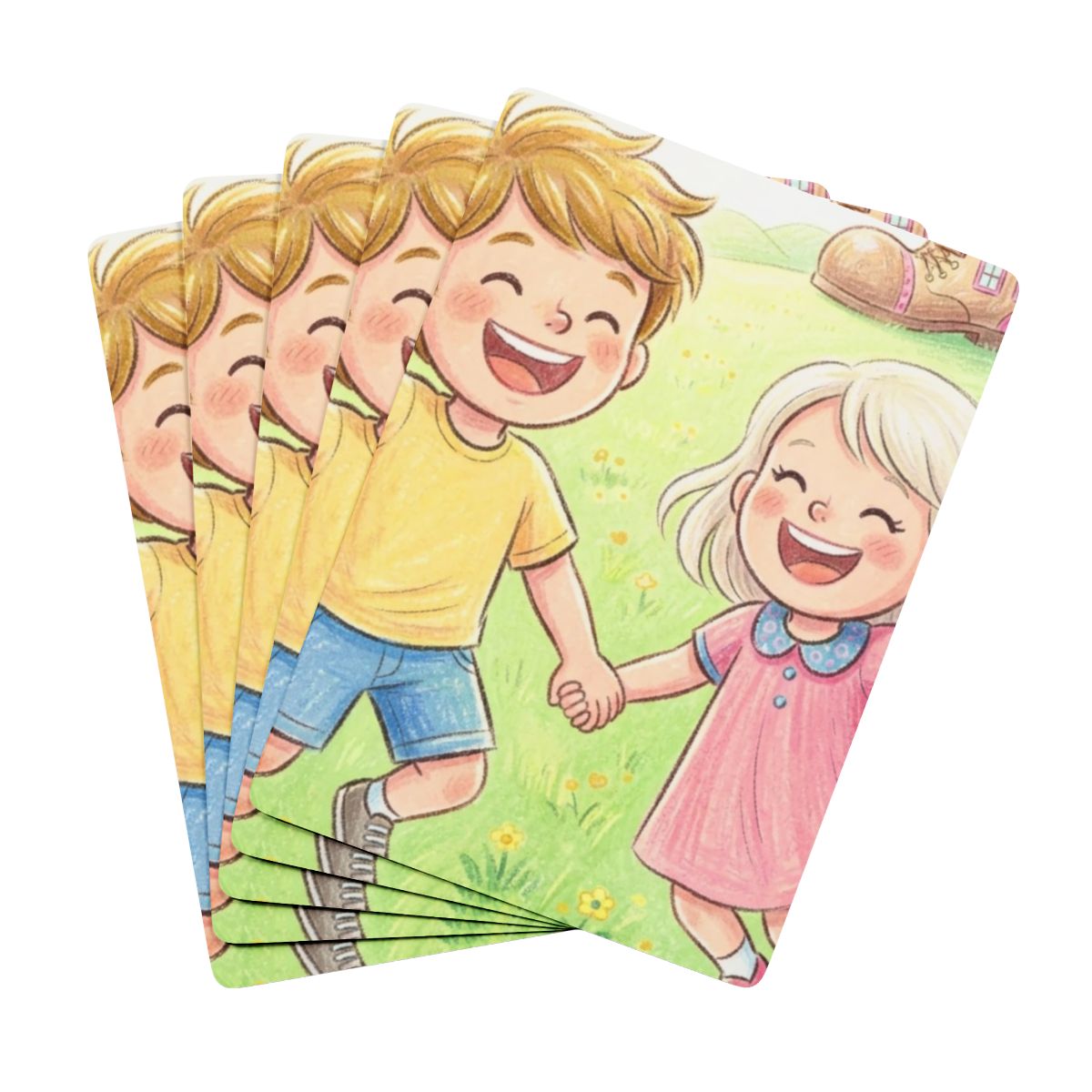 Poker Playing Cards - Shoe House Adventure Whimsical Kids......