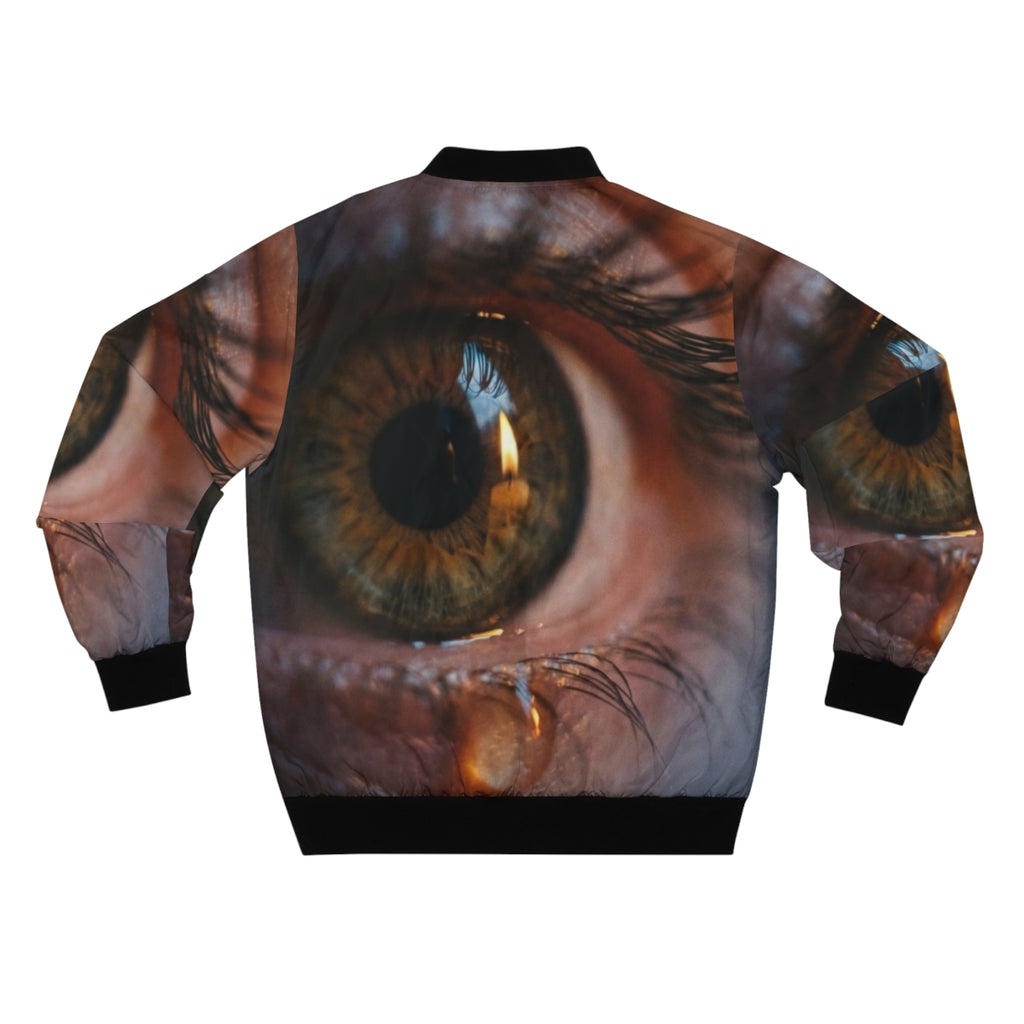 Men's Bomber Jacket - Amber Iris Reflection Fine Art Print |...