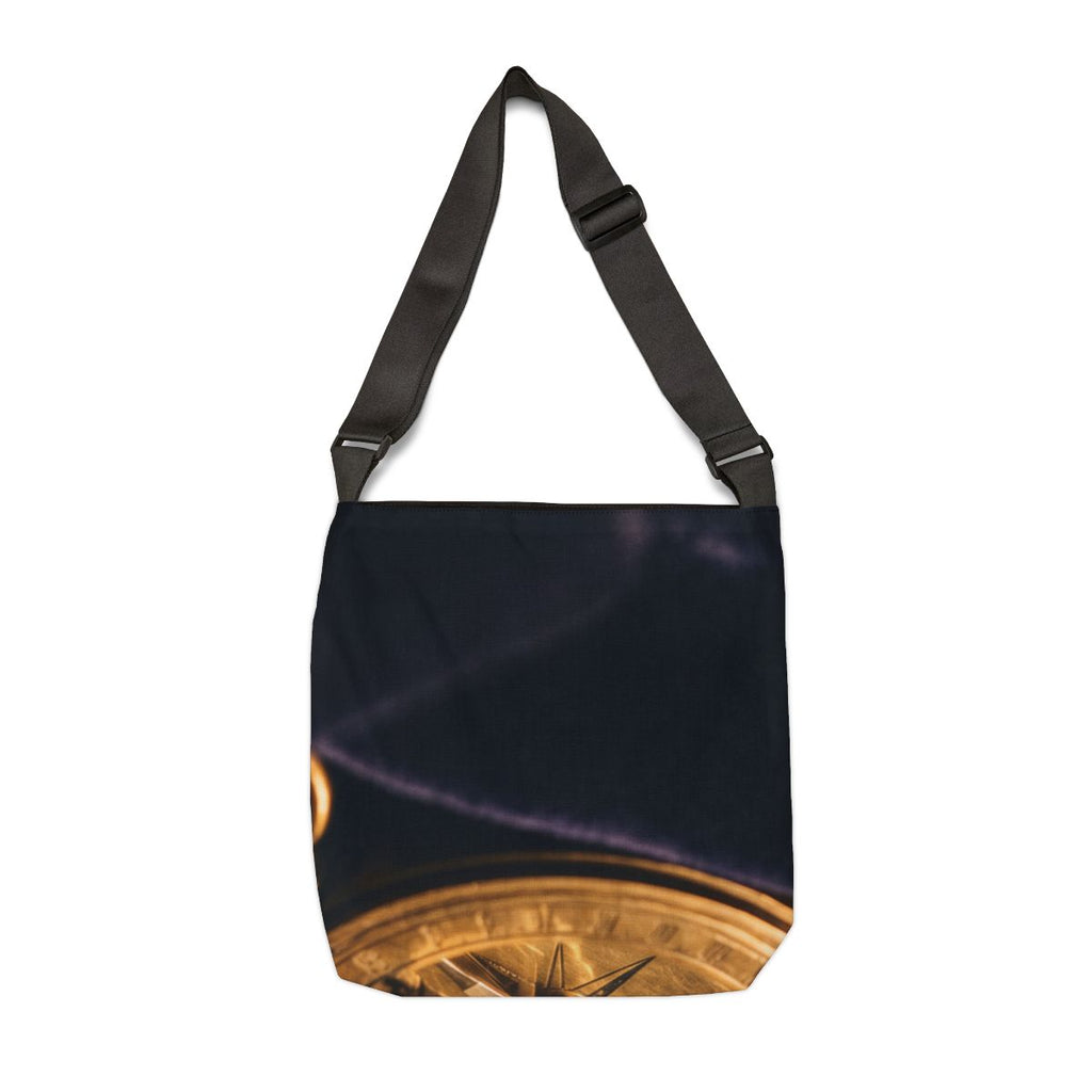 Adjustable Tote Bag with Vintage Brass Sundial