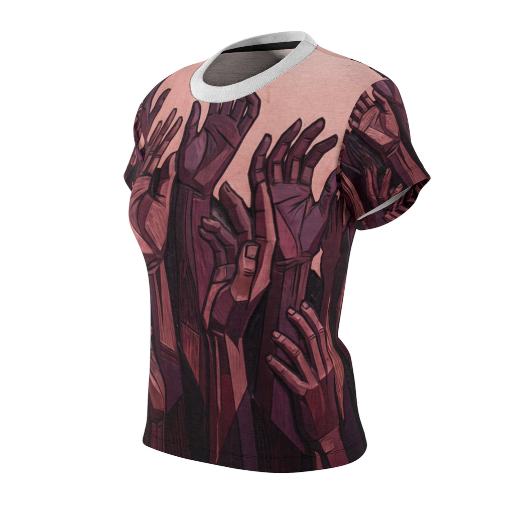Women's Tee - Sculpted Hands Unity | Echovira Gallery