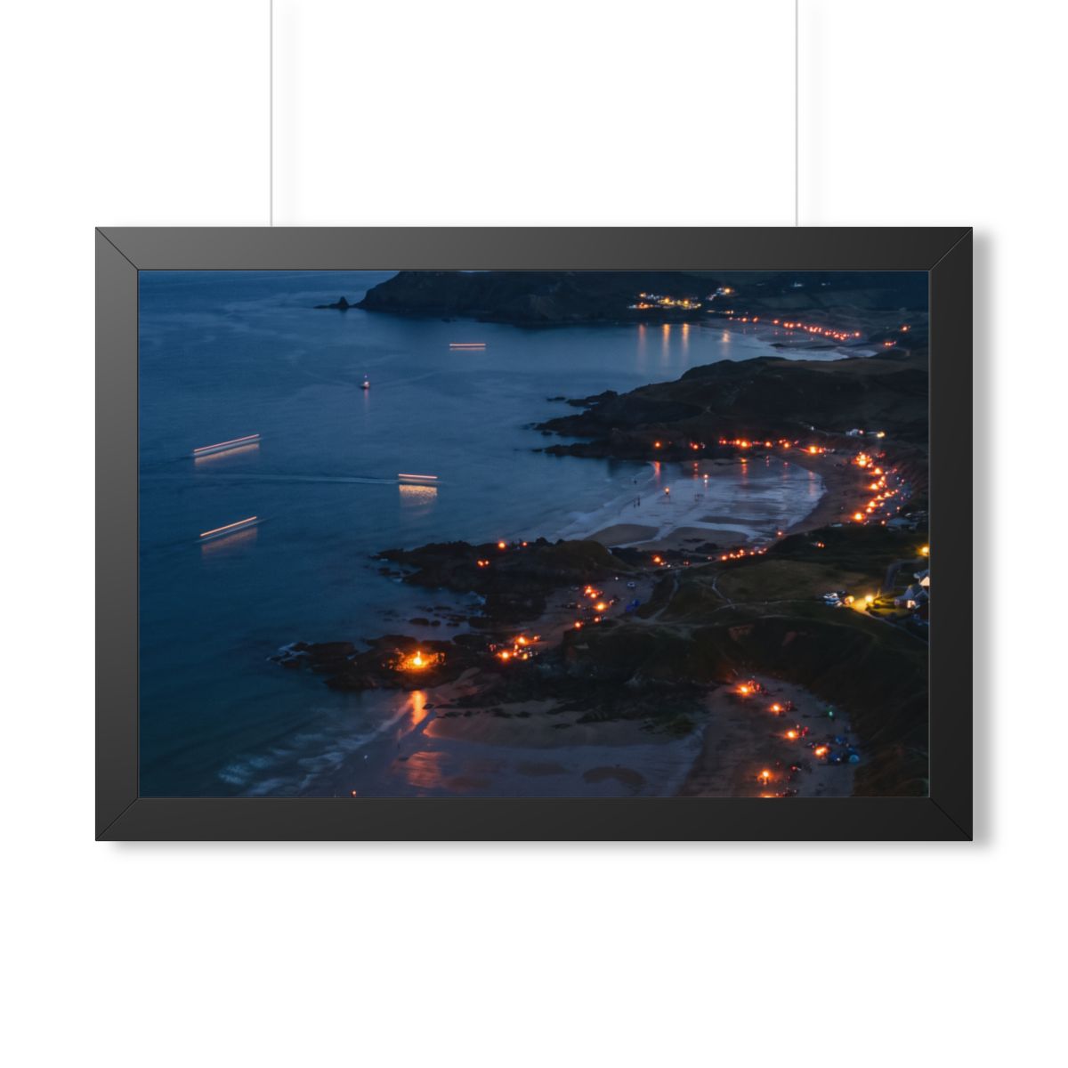 Framed Horizontal Poster - Coastal — Black (14×11, 16×12......