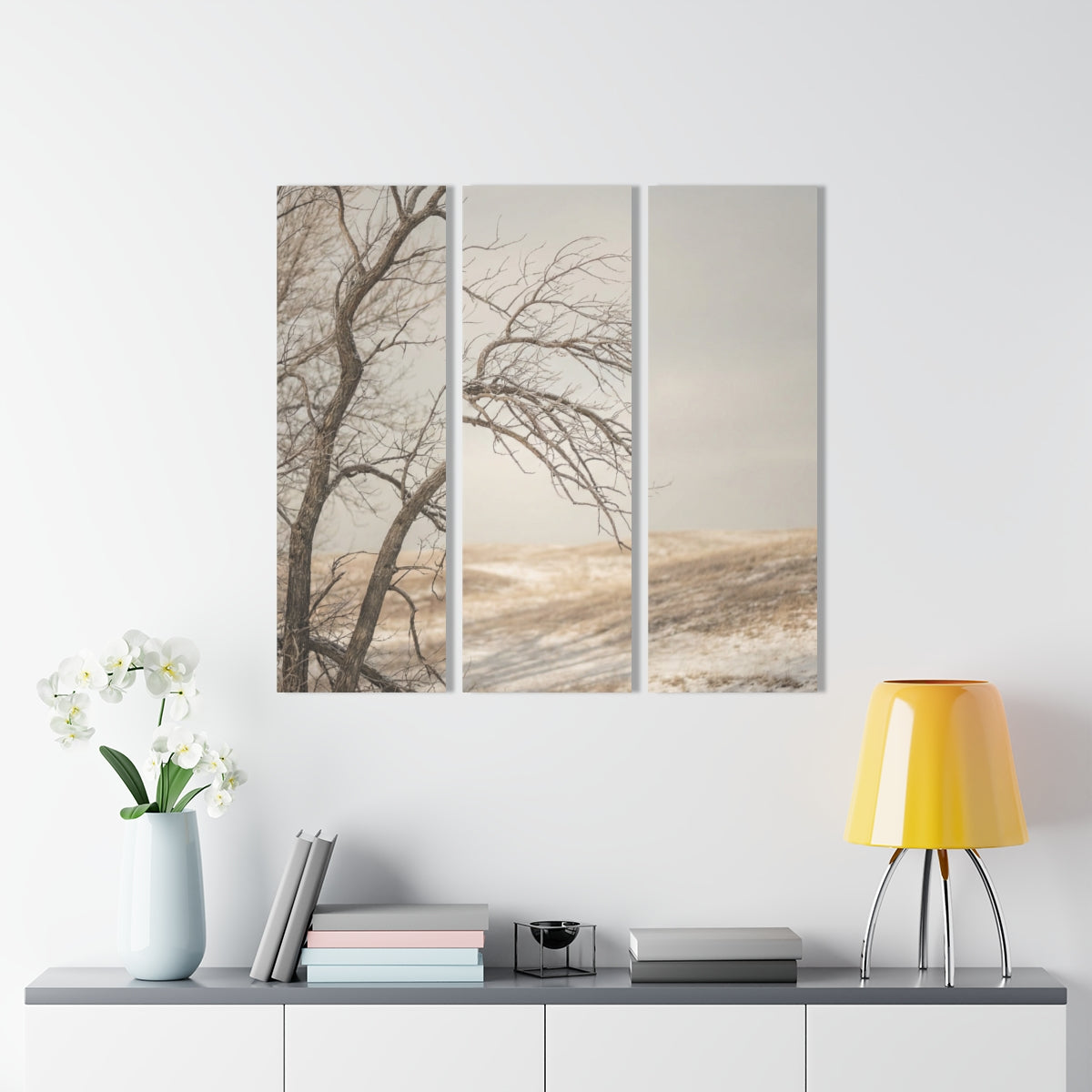 Acrylic Triptych Prints - Quiet Snow — Portrait