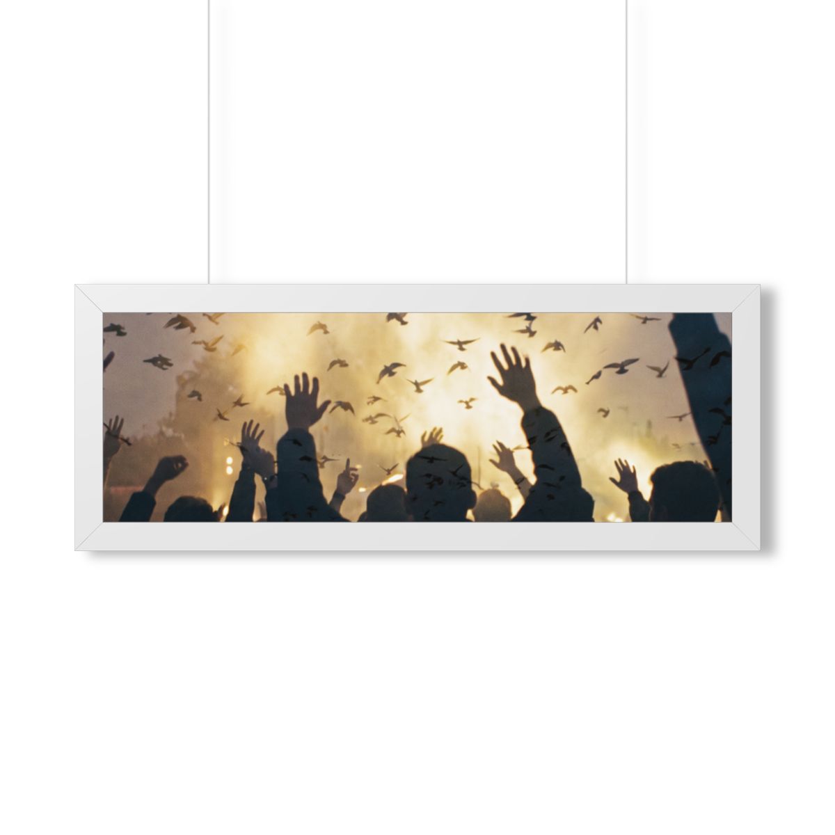 Framed Horizontal Poster - Euphoric Solstice Silhouette Art...