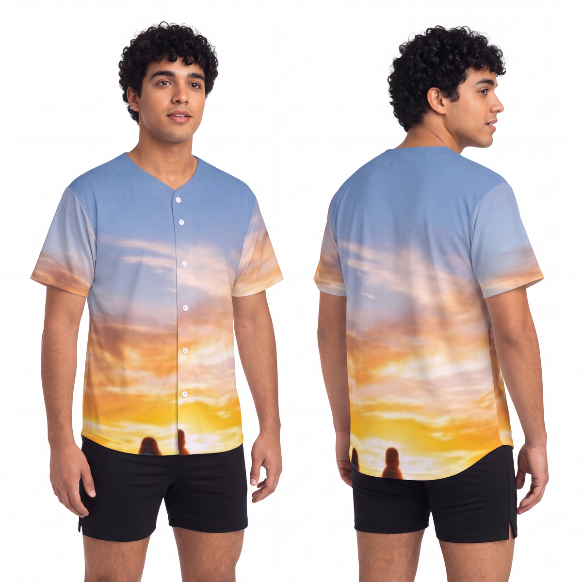 Men's Baseball Jersey - Sunset Ridge | Echovira Gallery