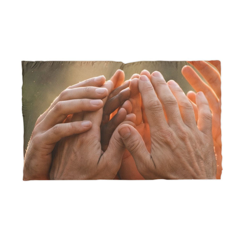 Microfiber Pillowcase - Golden Rays of Unity Wall Art |...