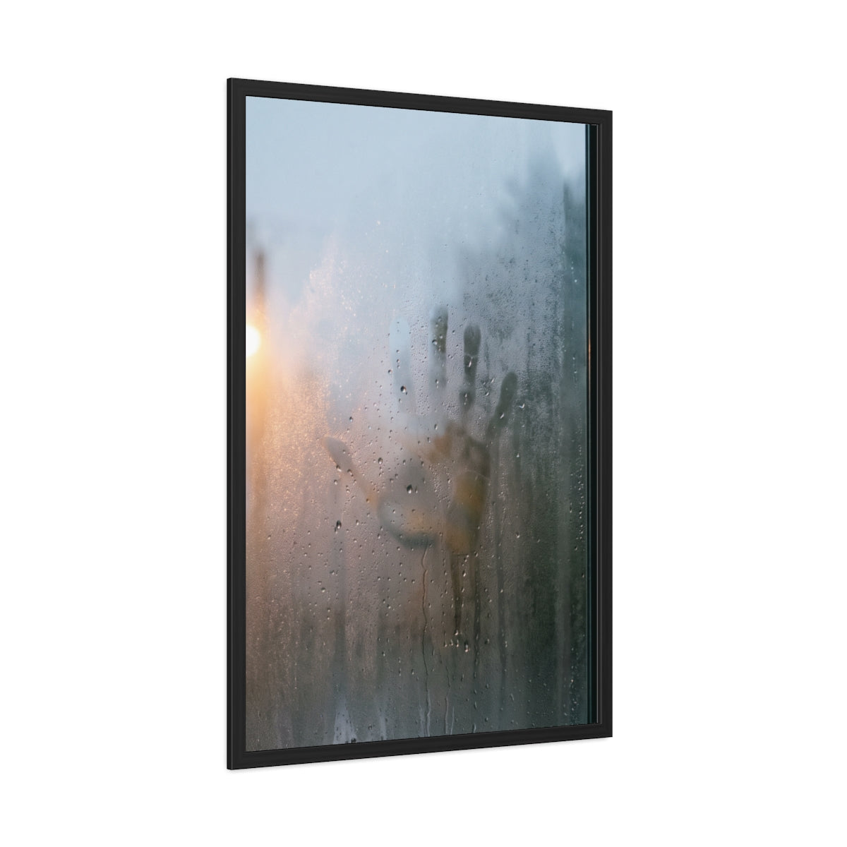 Framed Posters - Rainy Window Steamed Glass Mood Art —... |...