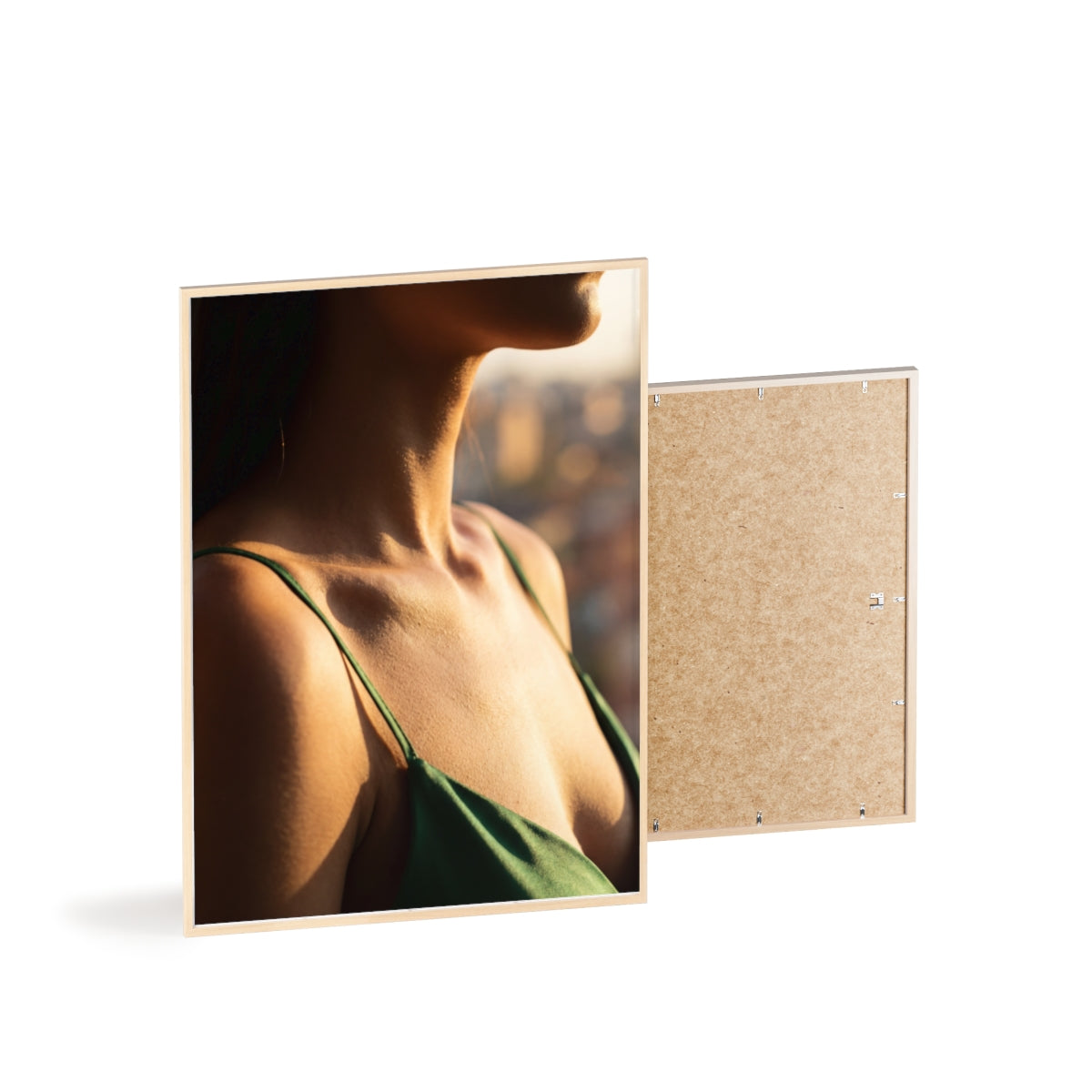 Poster with Wooden Frame - Sunlit Portrait