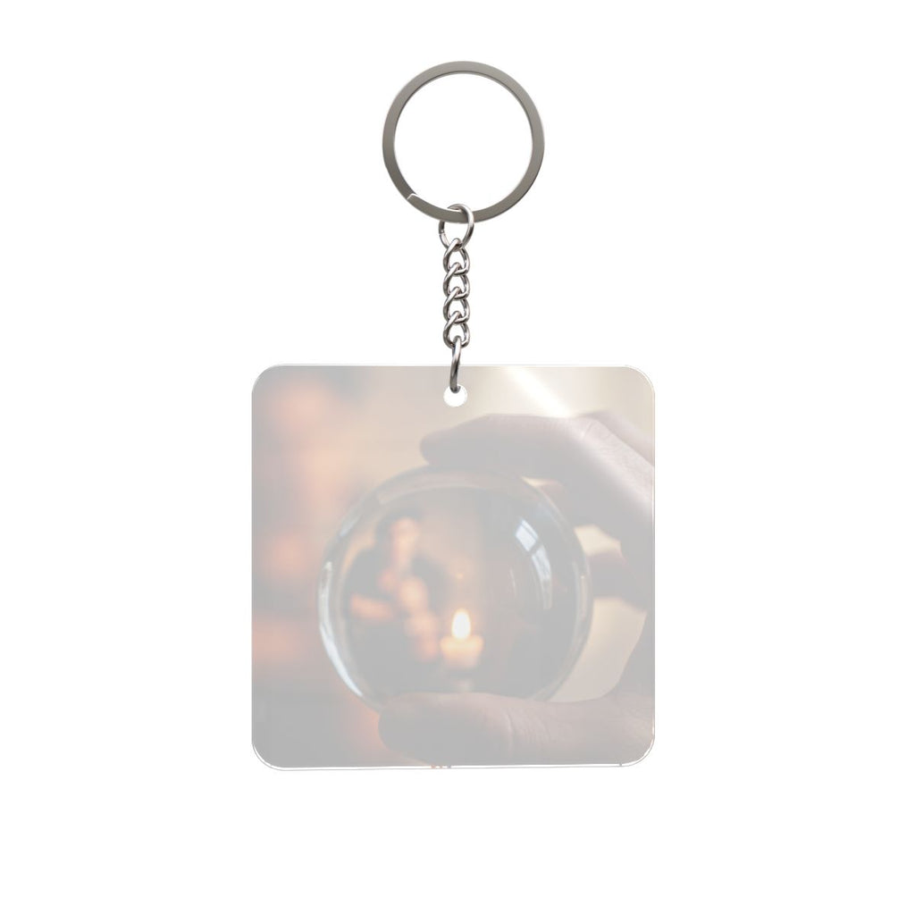 Square Keychain - Luminous Focus | Echovira Gallery