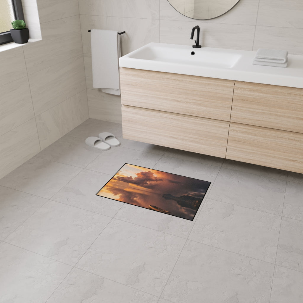 Heavy Duty Floor Mat - Golden Hour Serene Entry | Echovira...