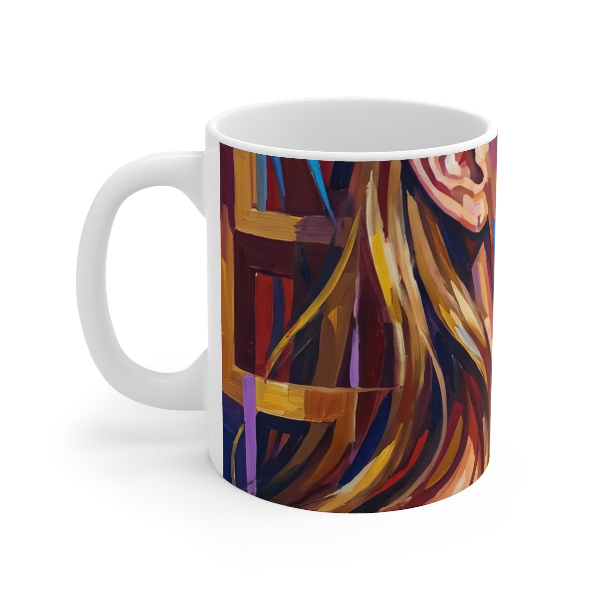 11oz White Mug - Shattered Elegance Portrait | Echovira...