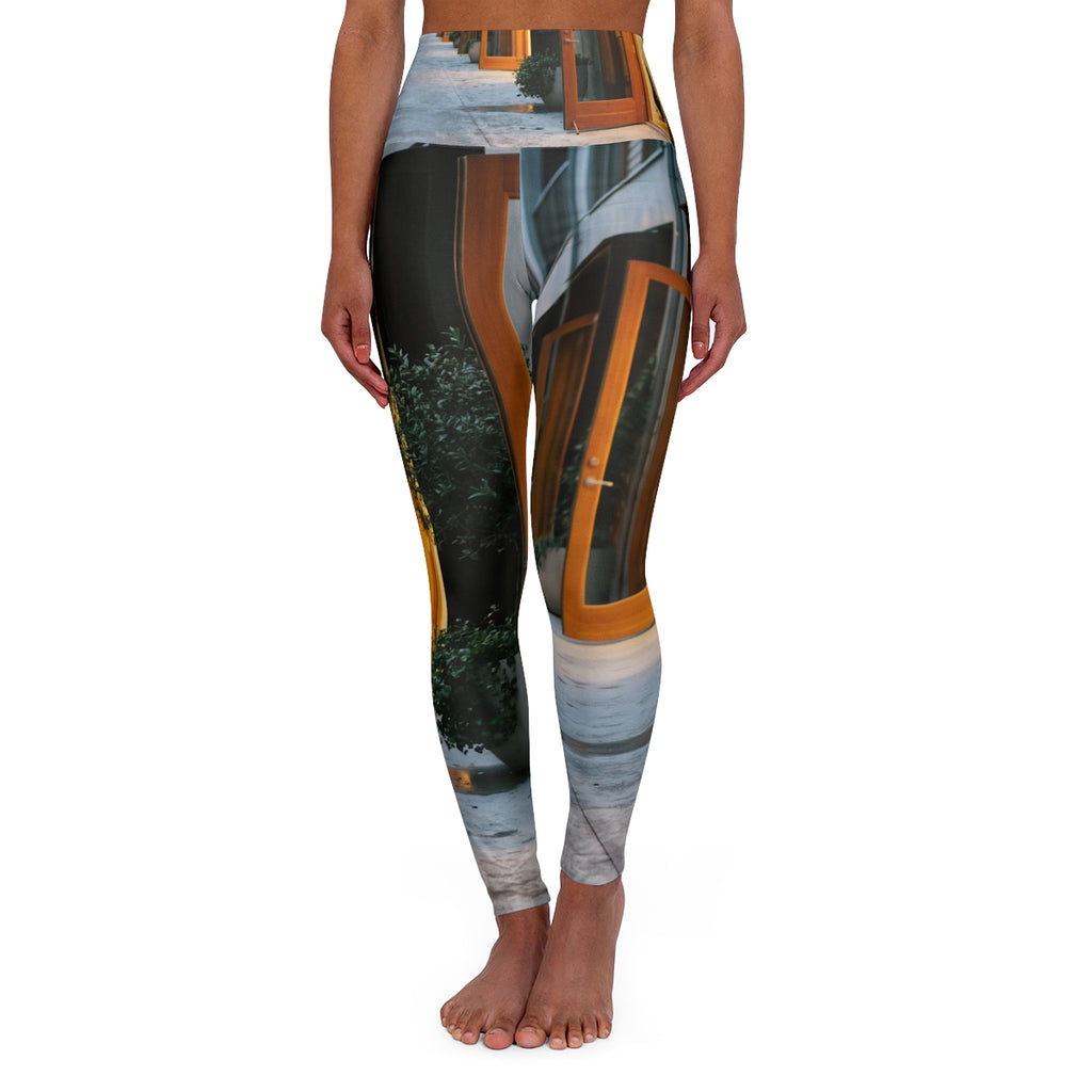 High Waisted Yoga Leggings - Twilight City | Echovira...