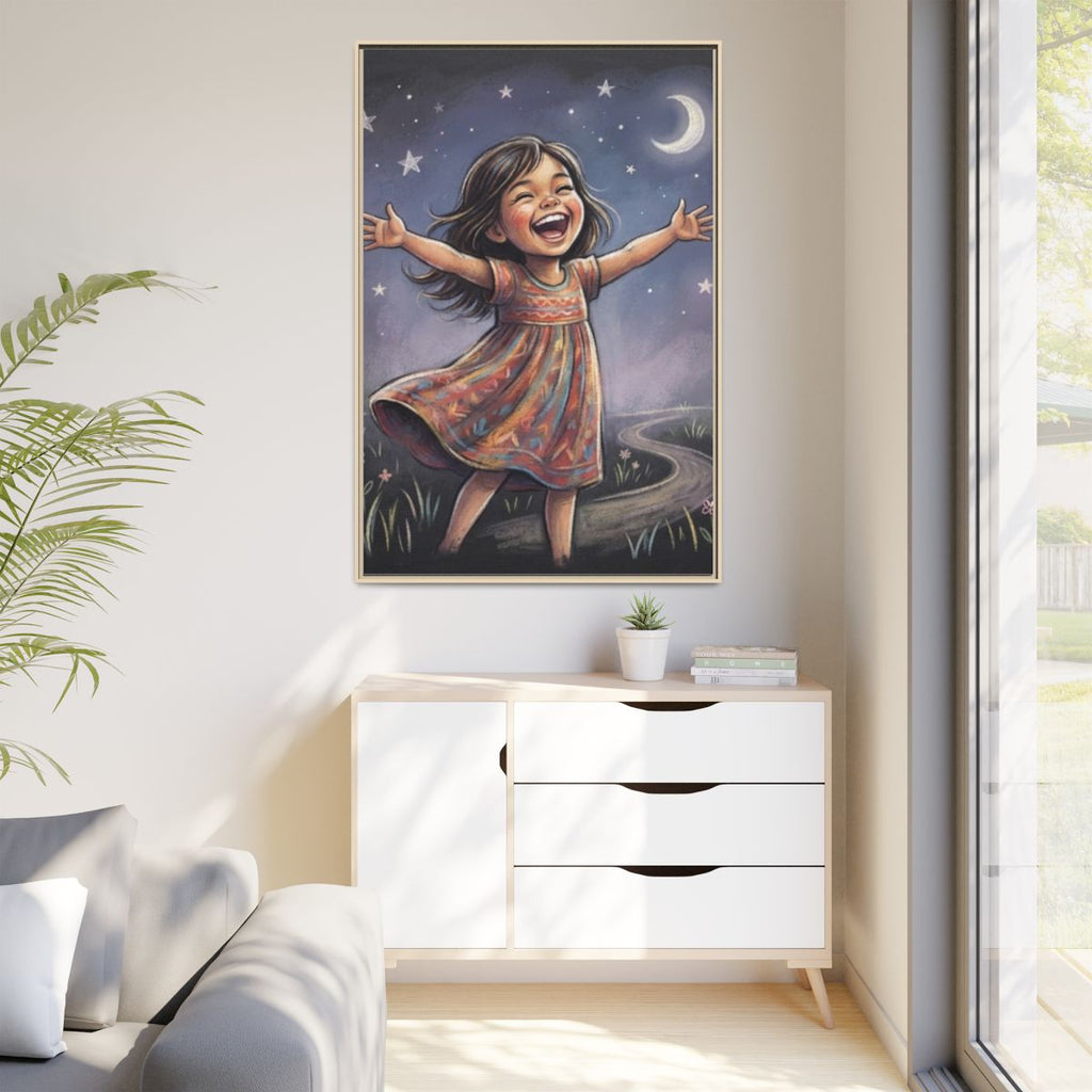 Matte Canvas Framed - Starlit Wonder Joy — Natural / 1.25"...