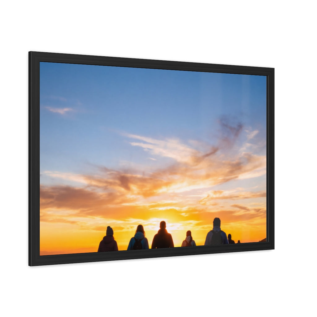 Framed Poster - Sunset Silhouette — Landscape