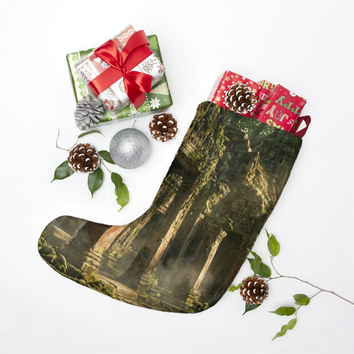 Christmas Stocking - Moss Temple Wonder | Echovira Gallery