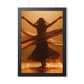 Framed Vertical Poster - Fire Dance Ascent — Black (11×14......