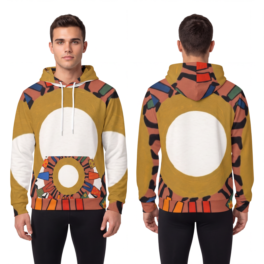 Men's Fashion Hoodie - Unity Mandala Folk Art | Echovira...