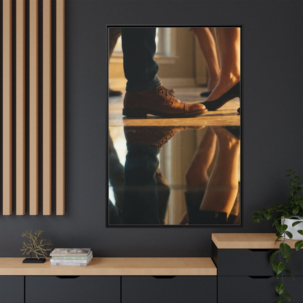 Matte Canvas, Framed - Golden Hour Reflections Cinematic Art...