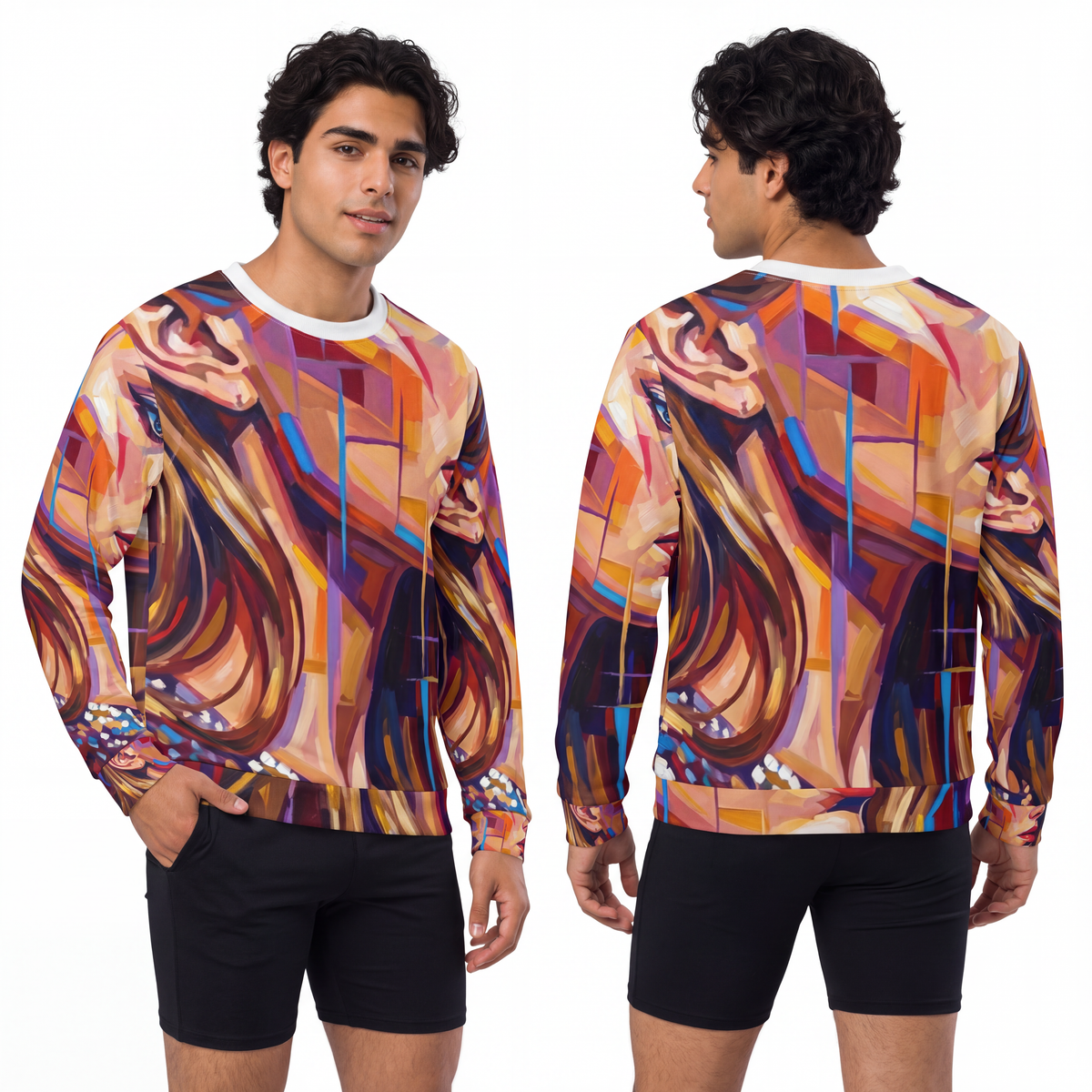 Men's Lightweight Sweatshirt - Shattered Elegance | Echovira...