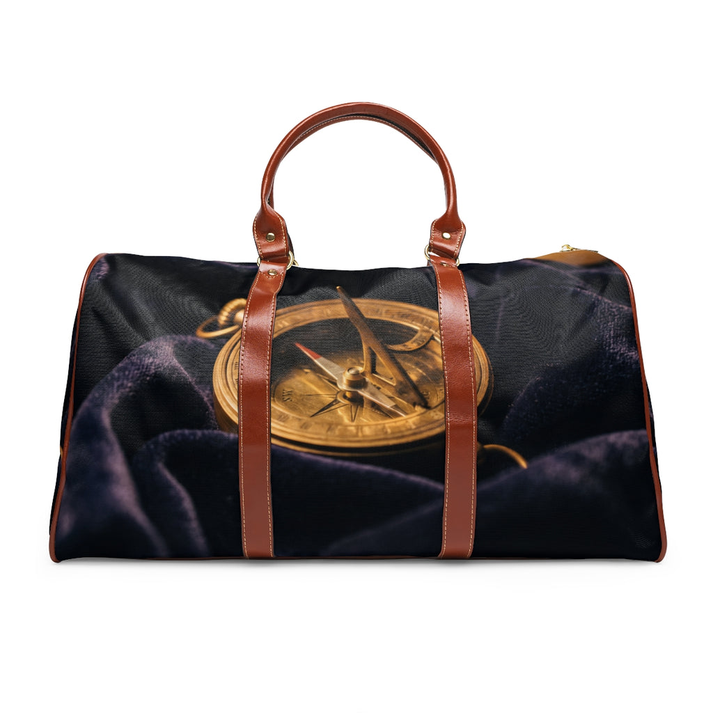 Antique Brass Sundial Waterproof Travel Bag
