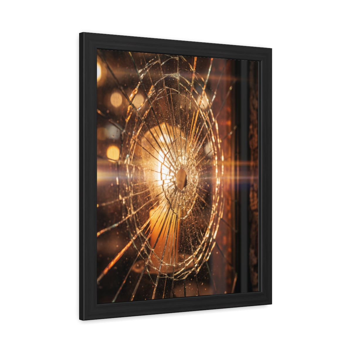 Framed Poster - Moody Fractured Glass — Portrait