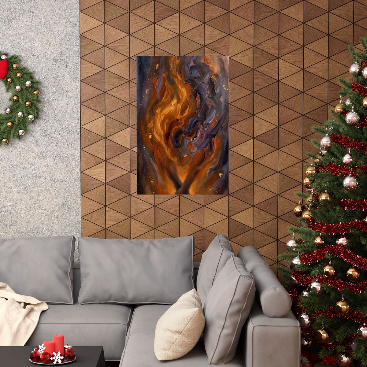 Matte Vertical Poster - Ember Resonance Wall Art (8×10 &......