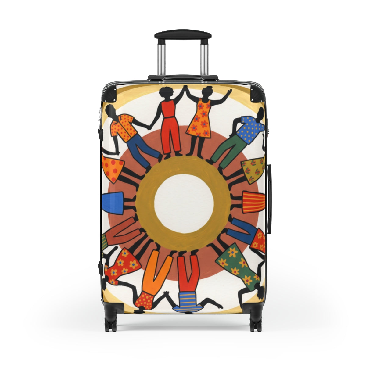 Luggage Suitcase - Unity Mandala Folk Art | Echovira Gallery