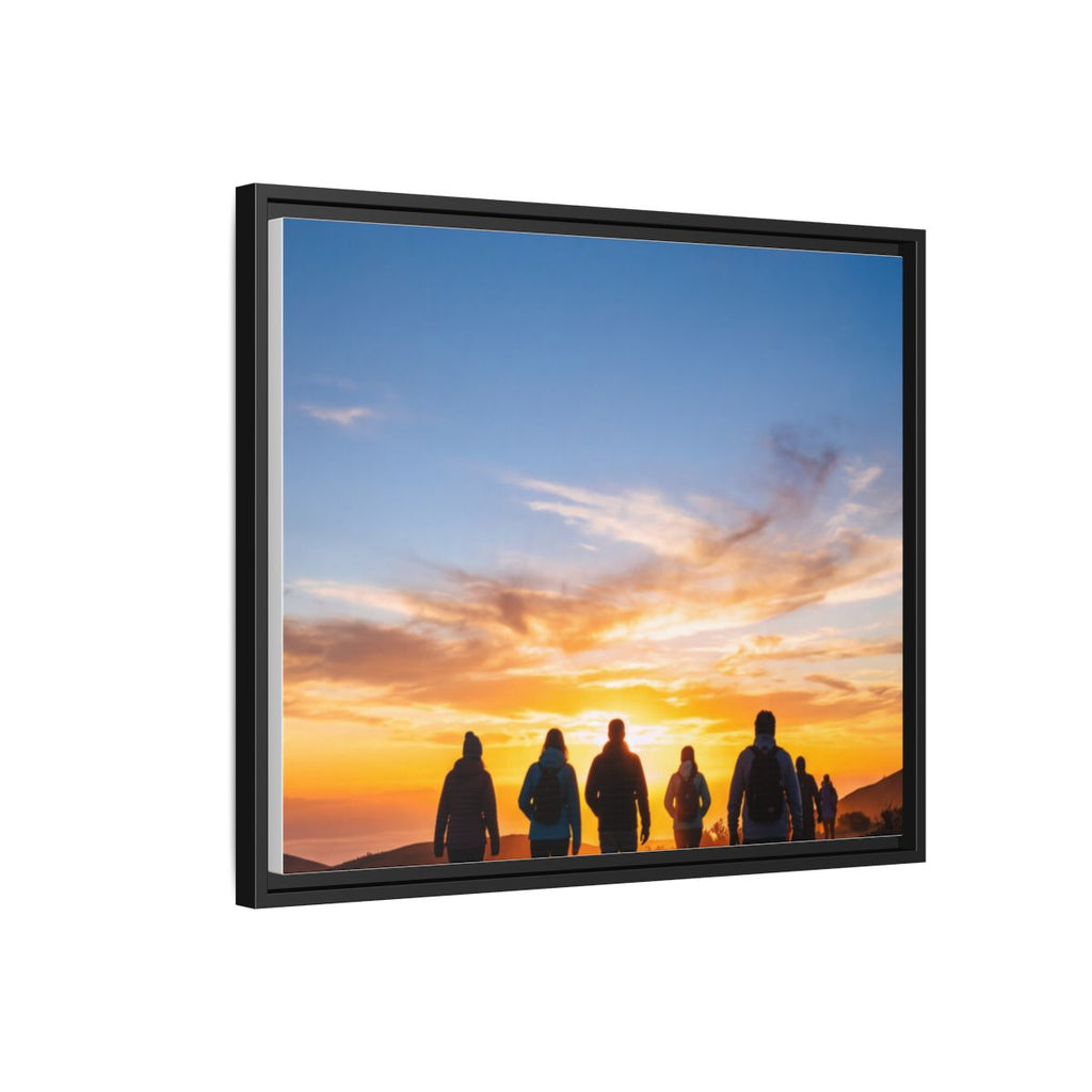 Framed Matte Canvas - Radiant Sunset Art — Black / 1.25"