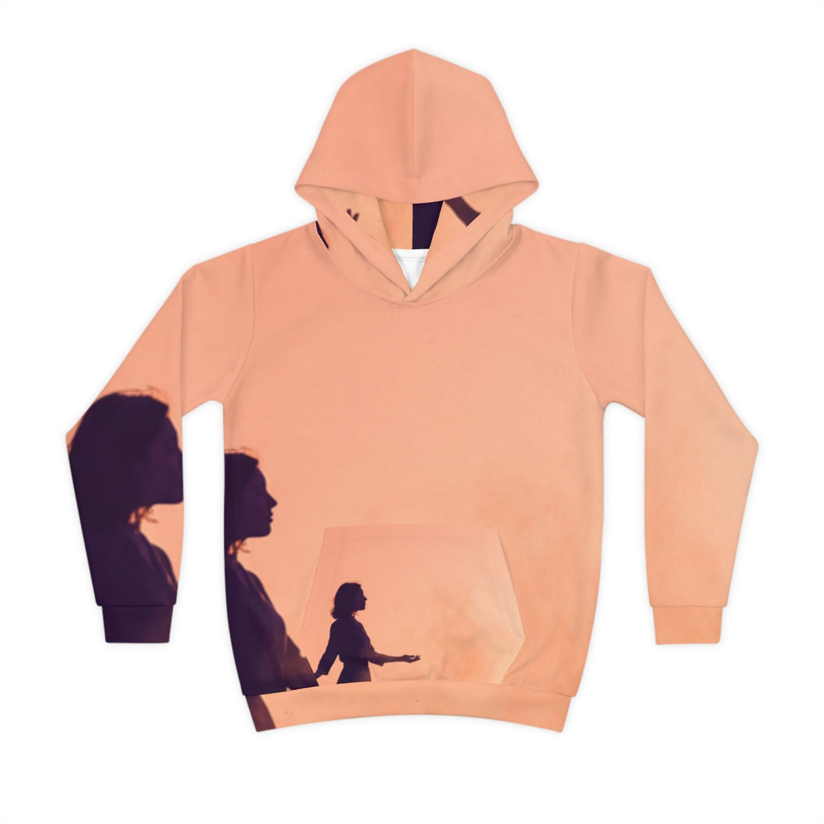 Felpa bambini silhouette tramonto nel deserto