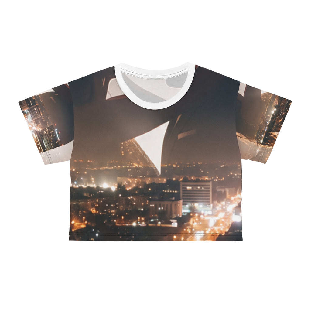 Crop Tee - Midnight City Lovers | Echovira Gallery