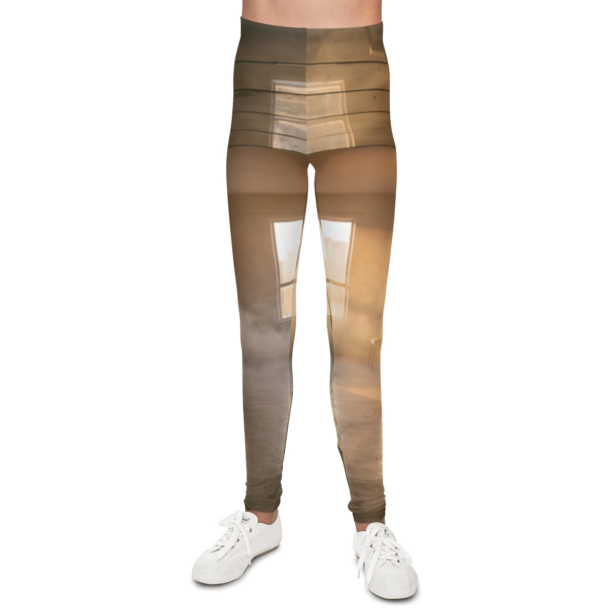 Youth Leggings - Golden Hour Reflection Corridor Art |...